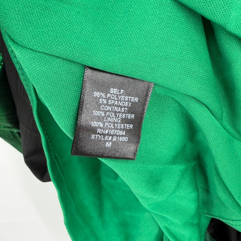 Pomander Place Lillith Dress Emerald Green Medium Metallic Ruffle Midi Dress NWT - Picture 6 of 9